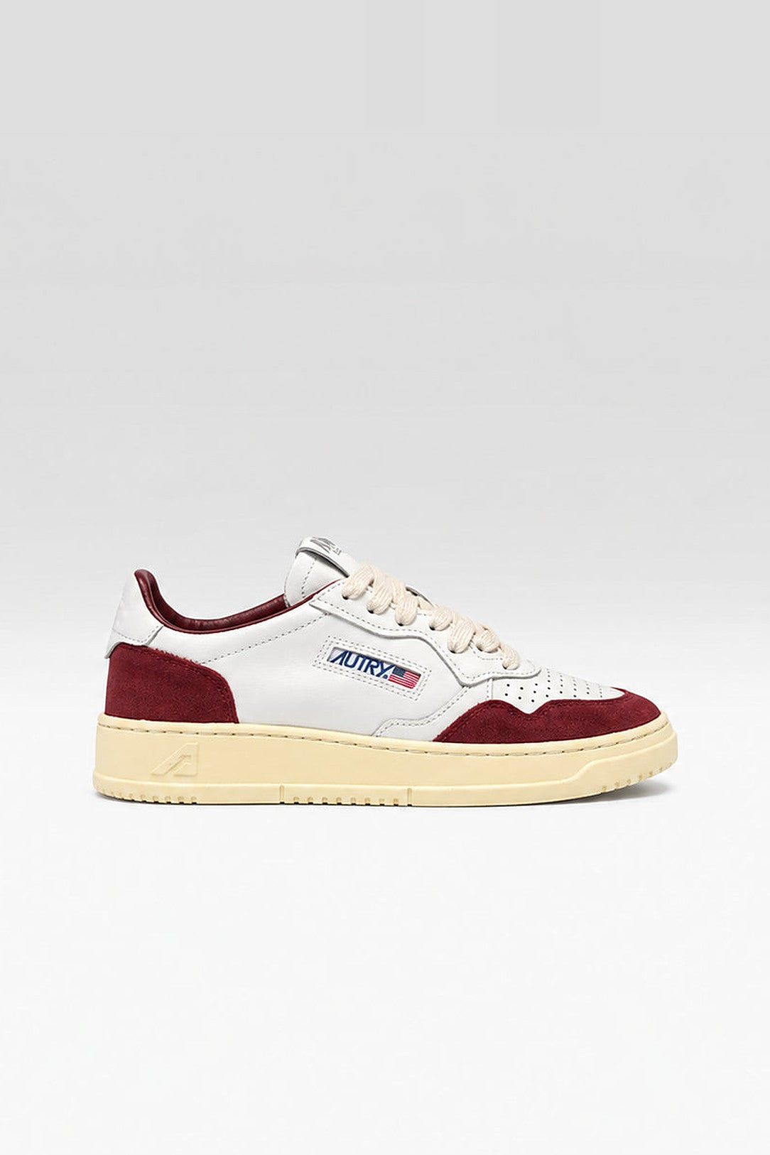 Baskets Medalist Low Blanc bordeaux