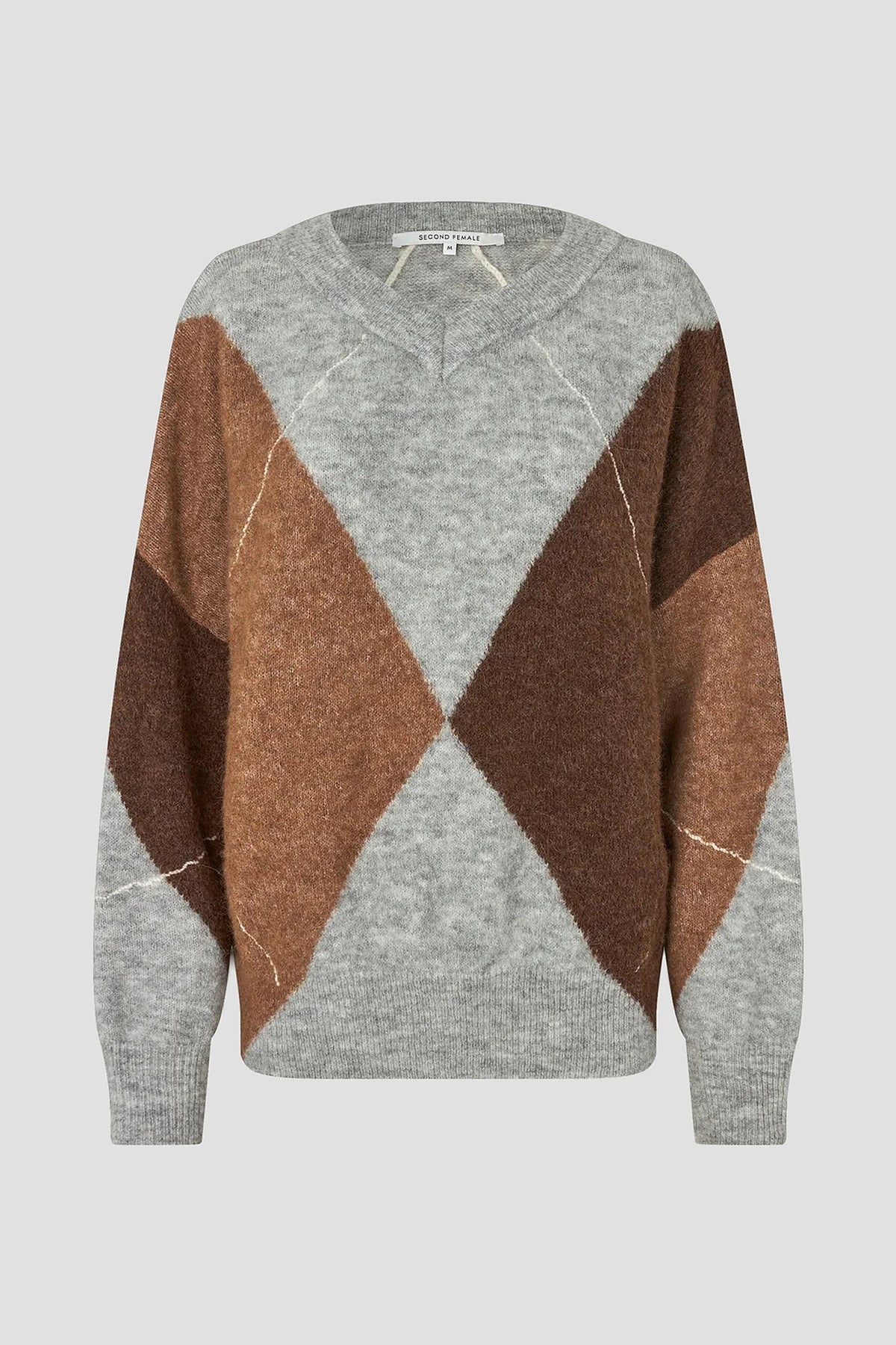 Pull V neck losange