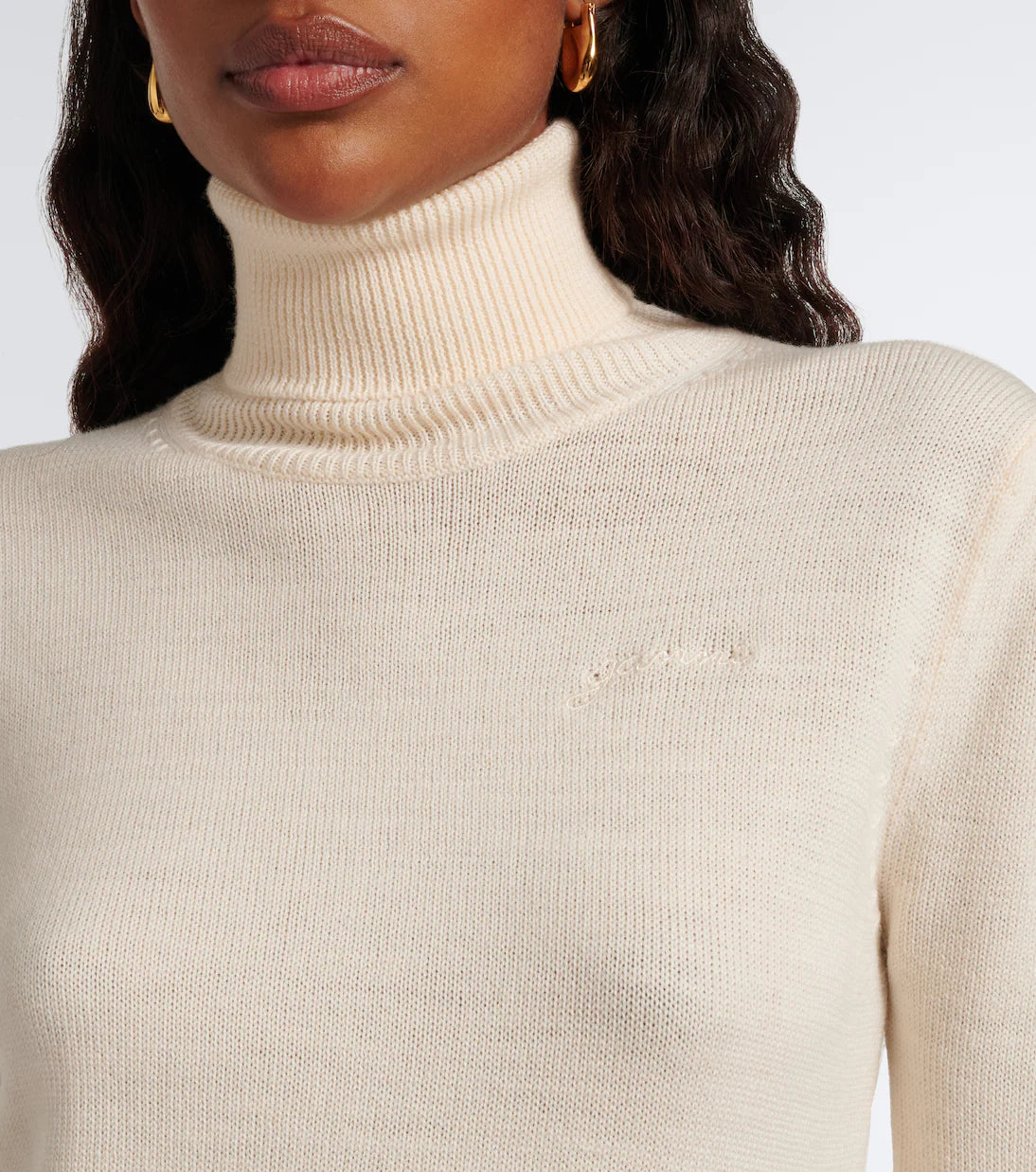 Pull col roulé Merino
