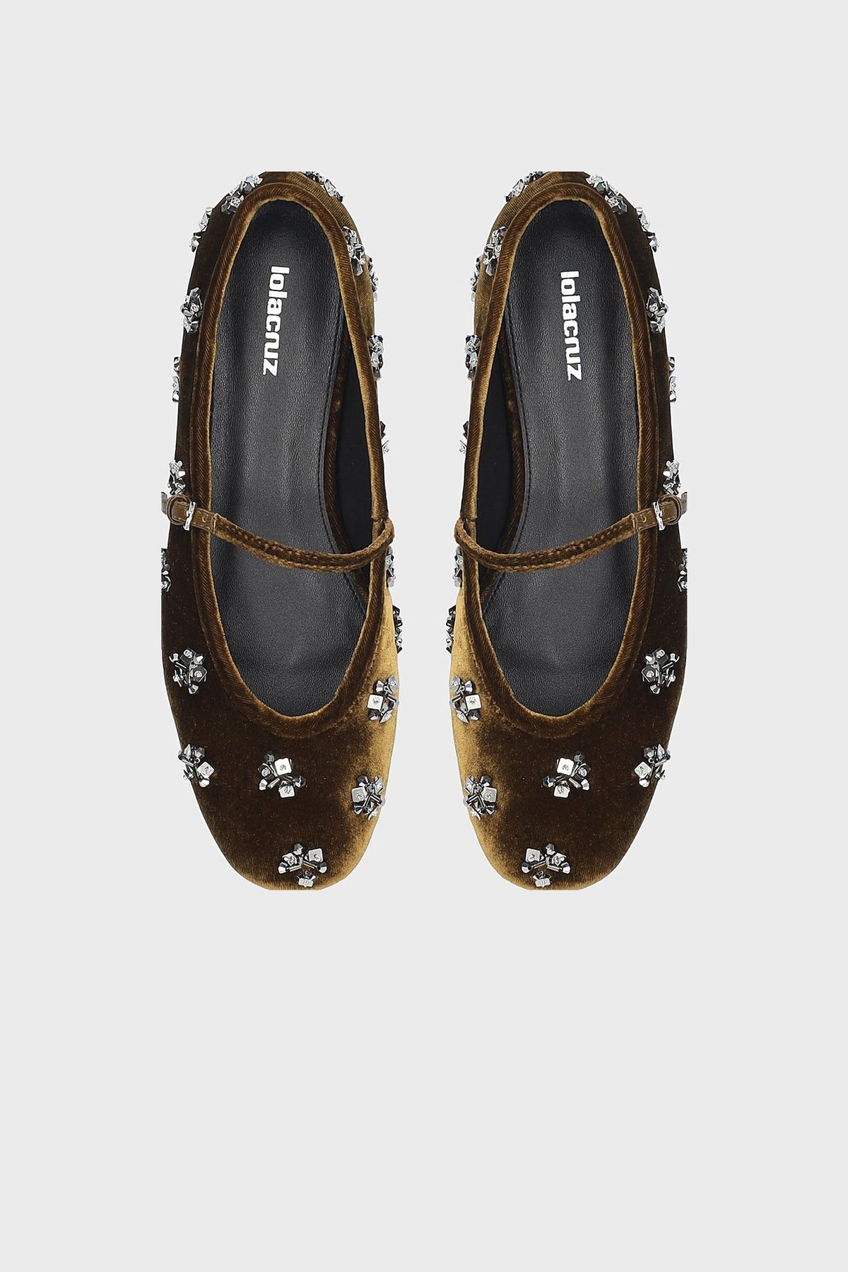 Ballerines Nivea velours bijoux Lola Cruz