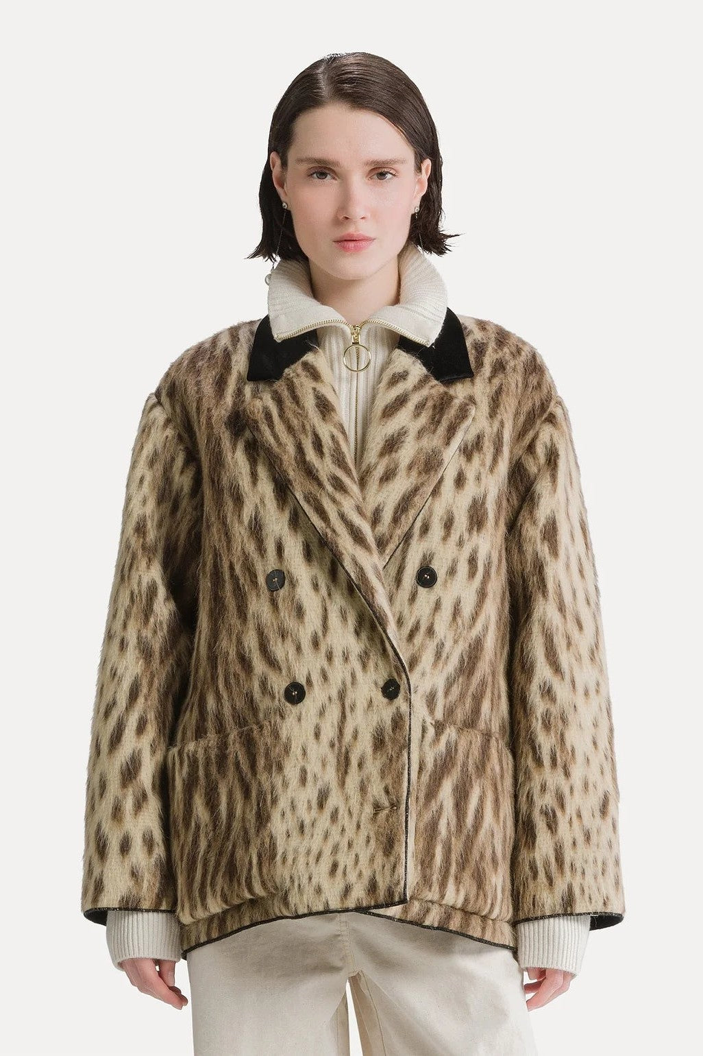 Veste Royal leopard jacquard
