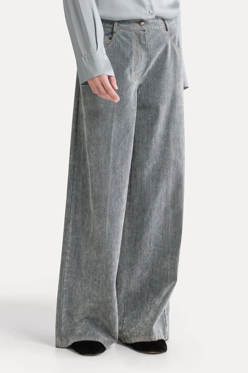 Pantalon flock denim