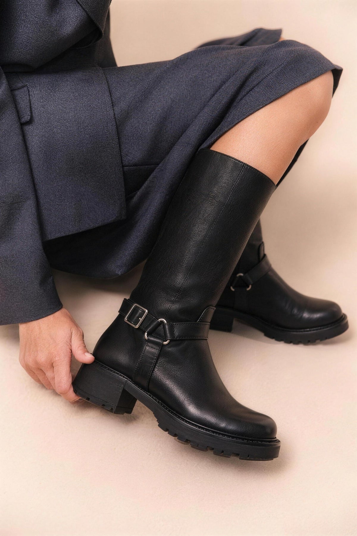 Boots boucle COLBY Guglielmo Rotta, noir, portées