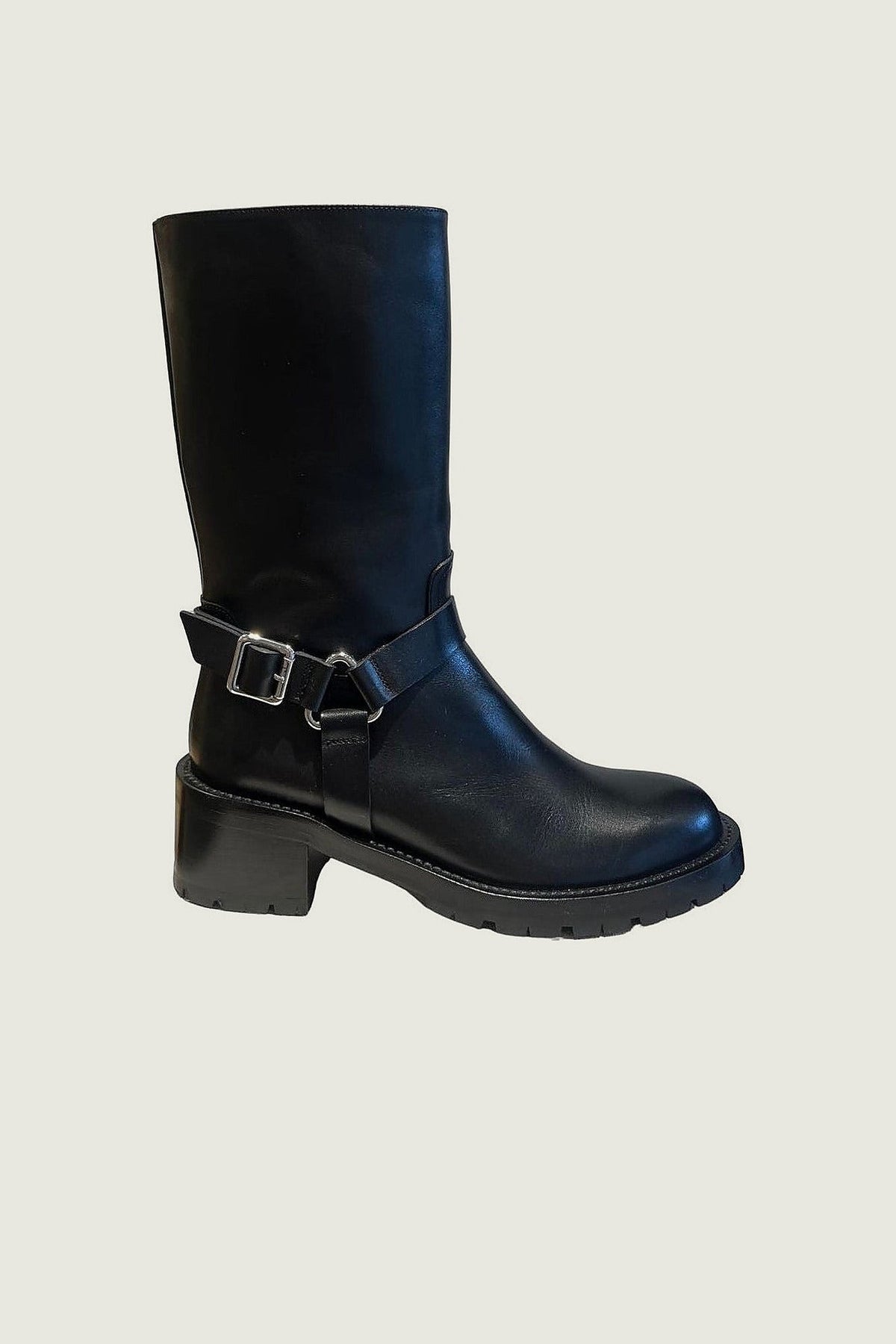 Boots boucle COLBY Guglielmo Rotta, noir, vue de trois quarts