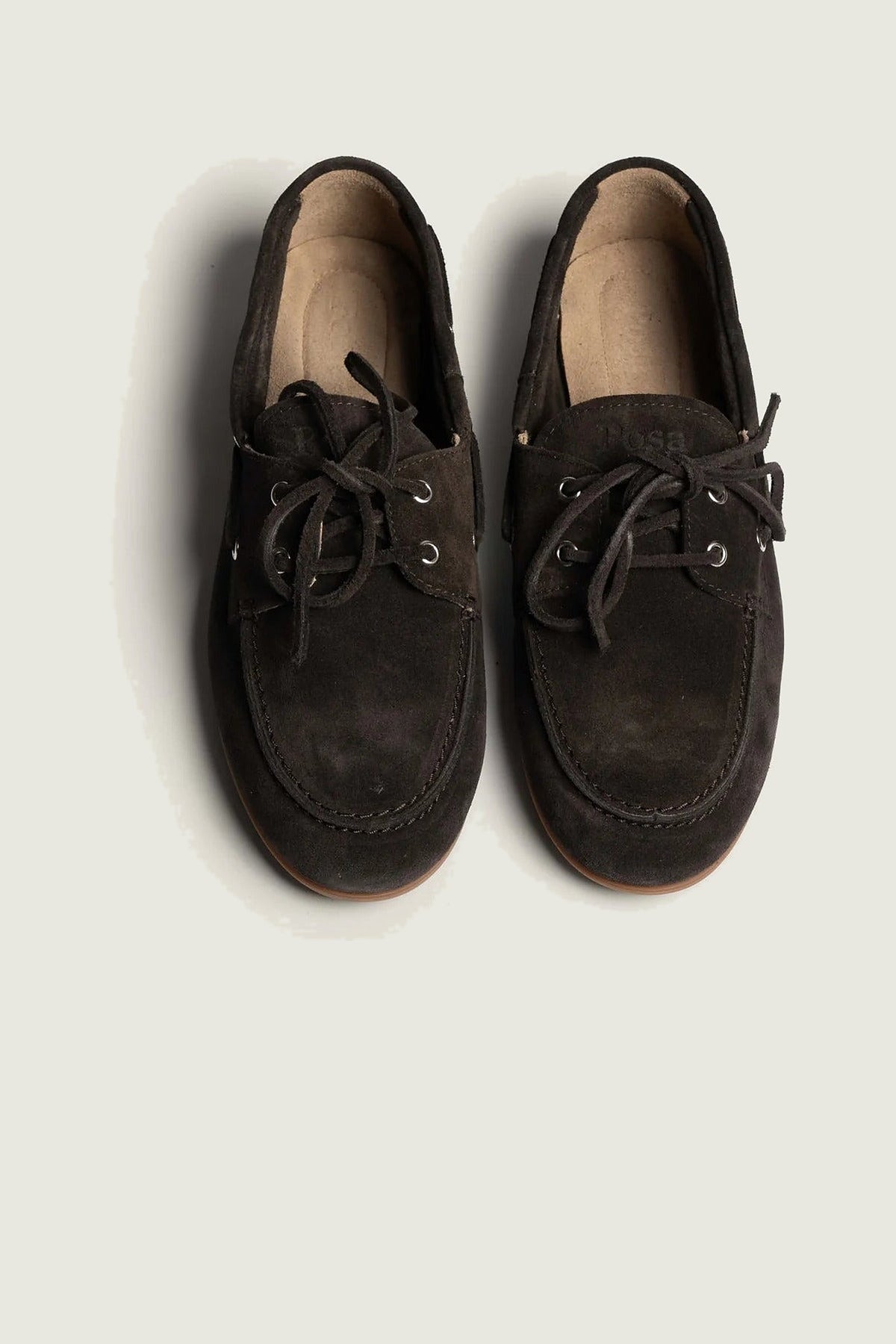 Mocassins en suède Posa, espresso, paire vue de dessus