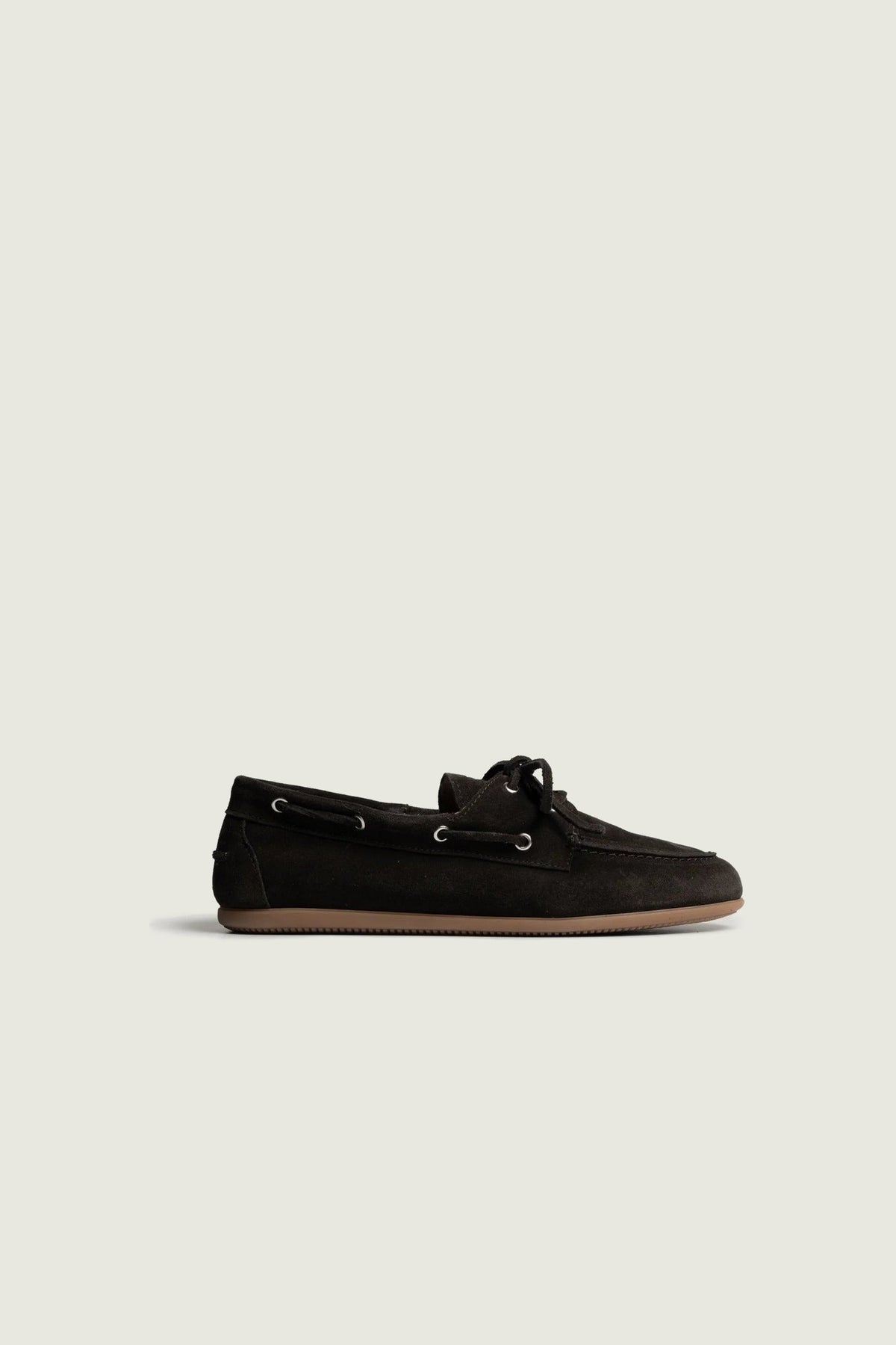 Mocassins en suède Posa, espresso, vue de profil