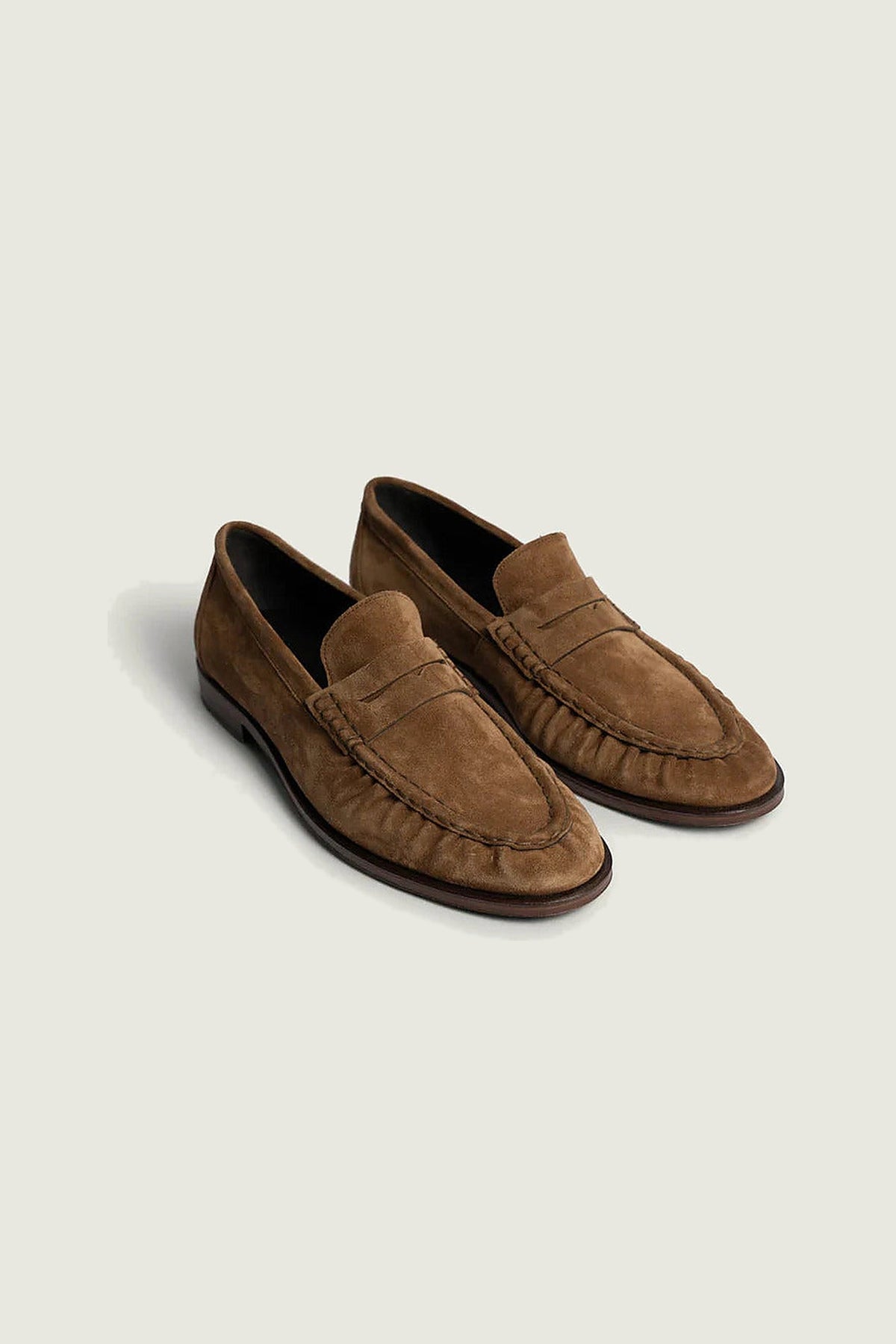 Mocassins Winkle en suède Posa, cognac, paire de trois quarts
