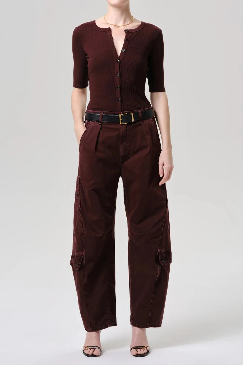 Flight pant in mahogany