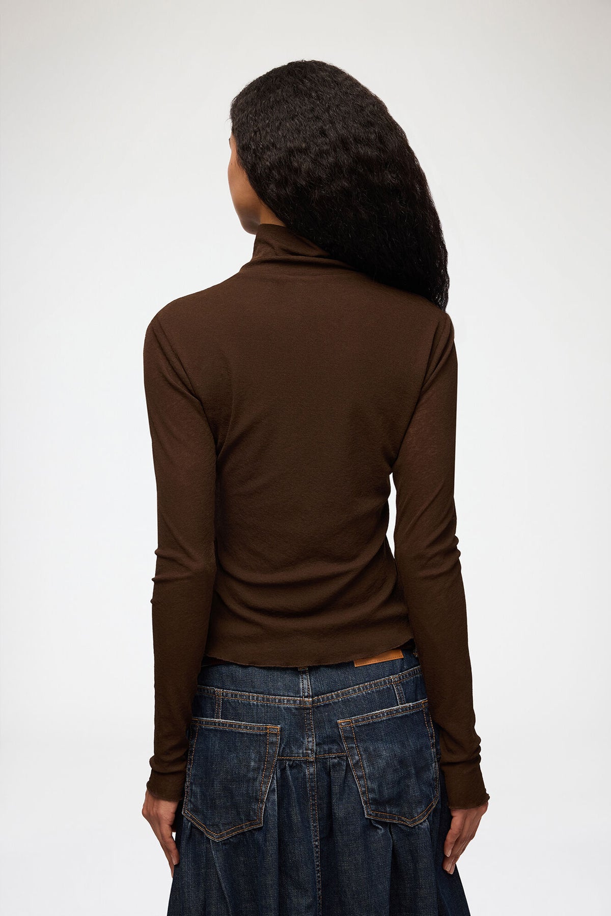 Pull col roulé