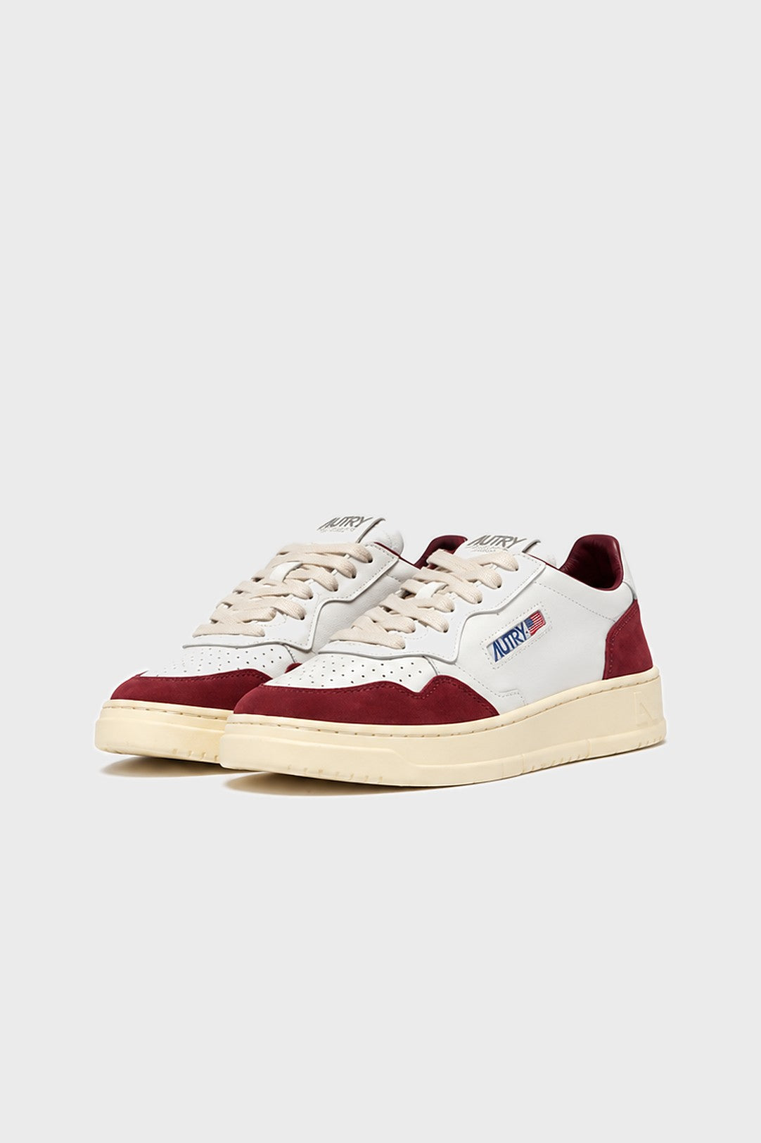 Baskets Medalist Low Blanc bordeaux