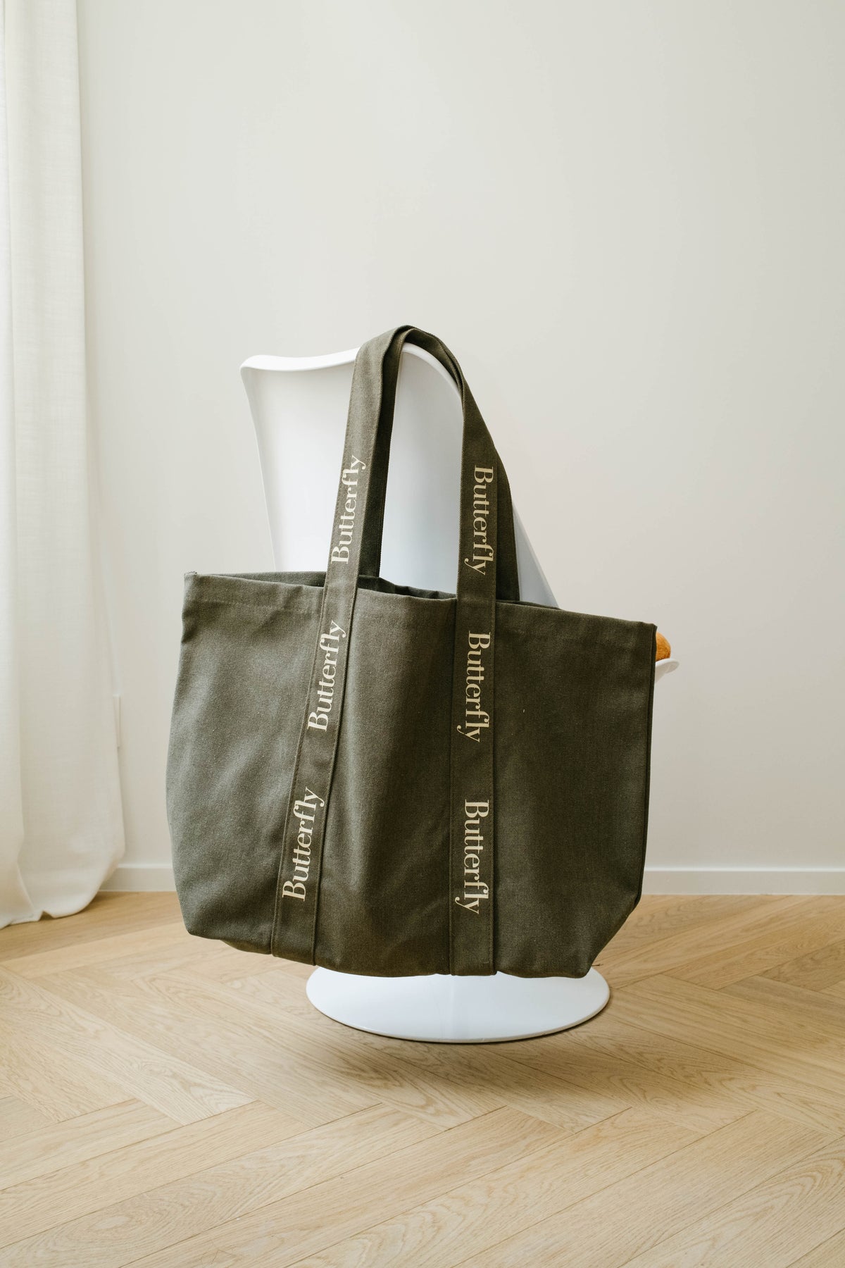 TOTEBAG BUTTERFLY - Kaki