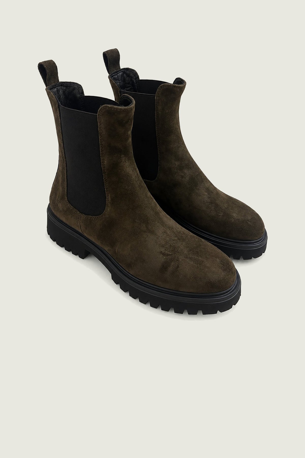 Boots chelsea ranch en velours Guglielmo Rotta, marron foncé, paire