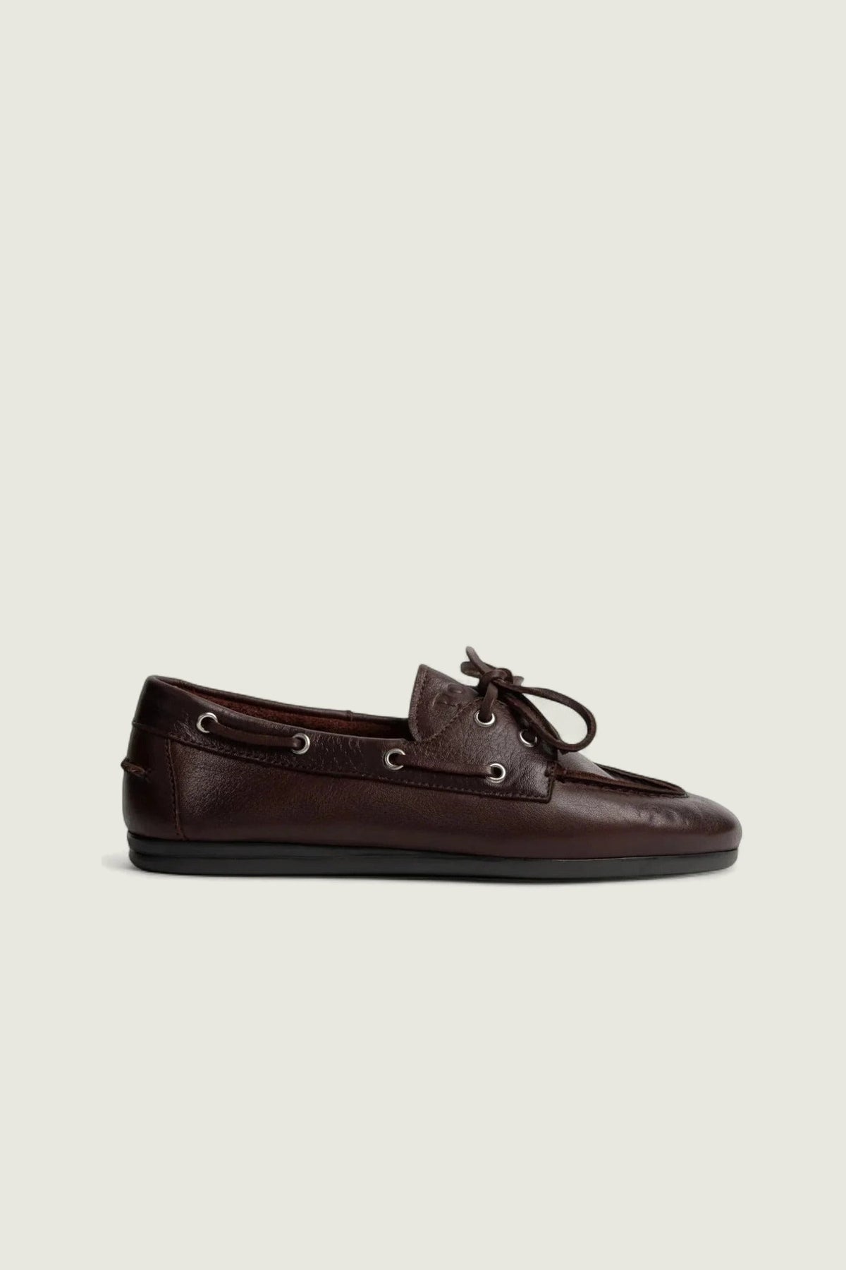 Mocassins en cuir lisse Posa, burgundy, vue de profil