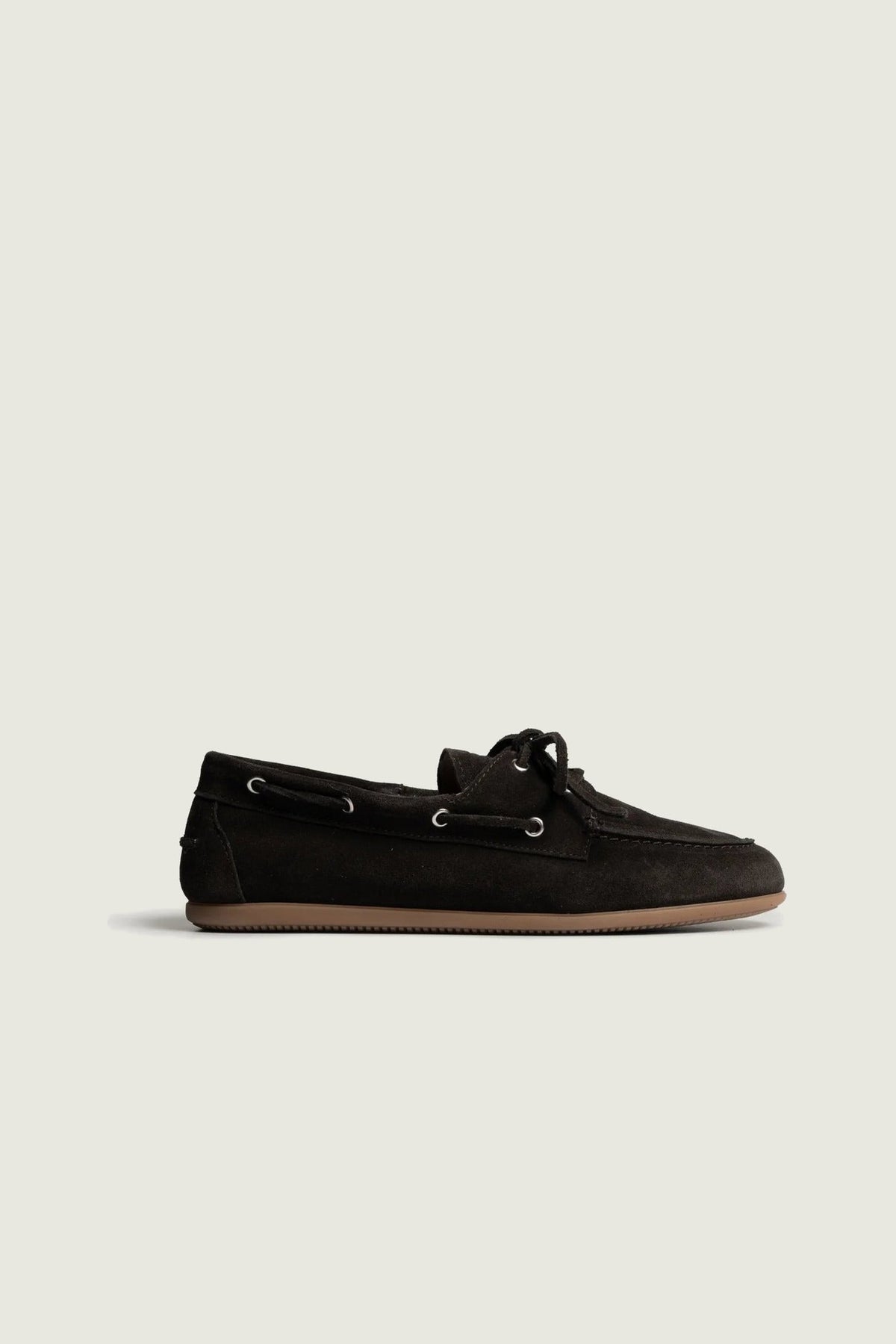 Mocassins en suède Posa, espresso, vue de profil