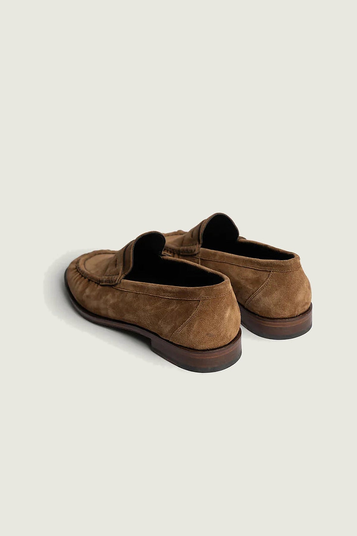 Mocassins Winkle en suède Posa, cognac, vue arrière