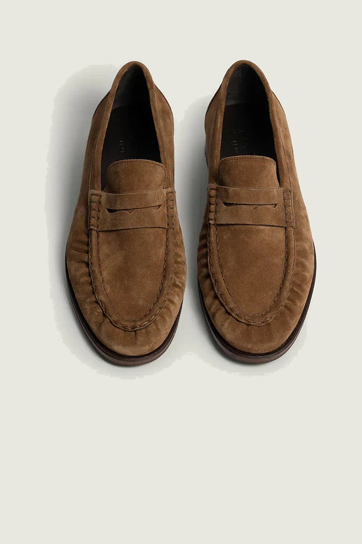 Mocassins Winkle en suède Posa, cognac, paire vue de dessus